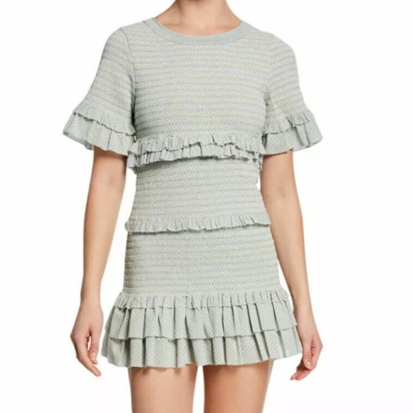 Loveshackfancy Aveline Ruffled Mini Dress Size M - Picture 1 of 13